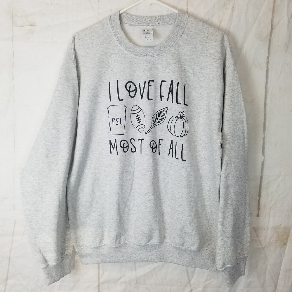 gildan fall graphic sweatshirt